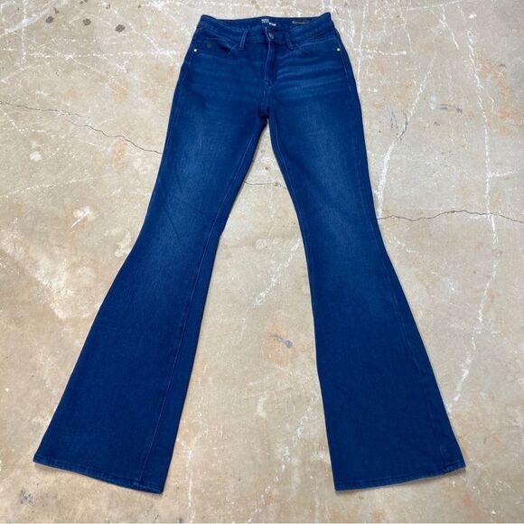 Mavi Indigo Move Ida Mid Rise Mermaid Flare Blue Jeans Stretch Size 28 X 34” - Picture 10 of 11